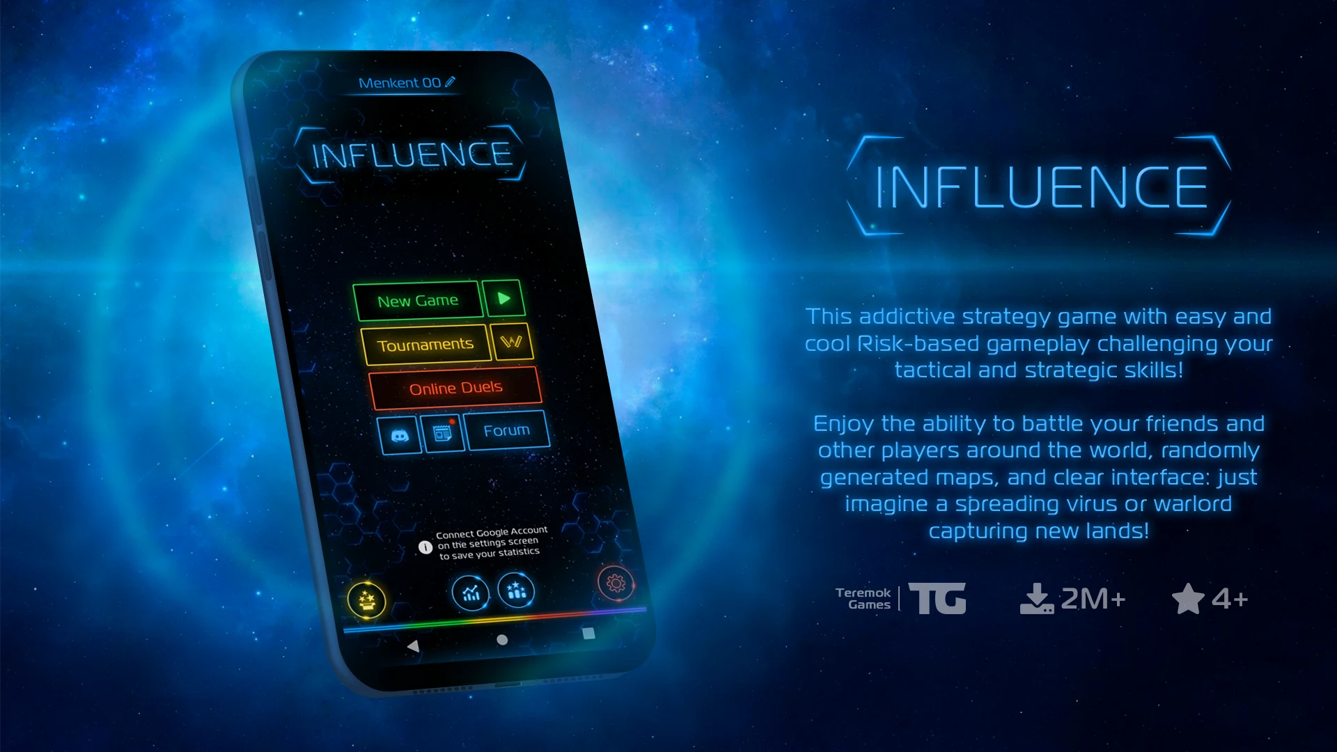 Influence screenshot